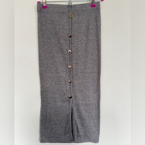 Large Gray Long Women's Skirt